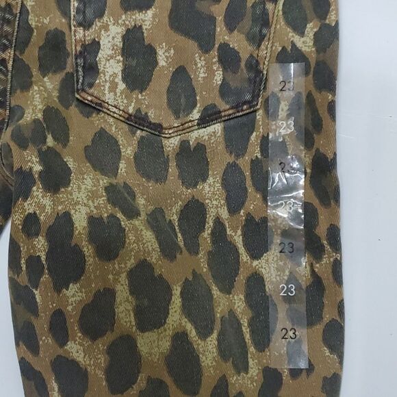 NWT Pacsun Distressed Ripped Leopard Mid-Rise Skinny Denim Jeans - Picture 11 of 12